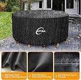 Kipiea Extra Large Garden Furniture Covers 300x300x71cm Waterproof 420D view 3