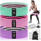 KANGFITER Non-Slip Fabric Resistance Bands for Working Out 3 Levels | Loop Exercise Bands for Booty Leg Butt Glute Hip, Elastic Stretch Workout Bands for Women Men Home Gym Fitness Yoga Pilates