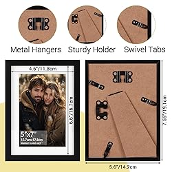 Rempry 5x7 Picture Frame, Display Pictures 4x6 with
