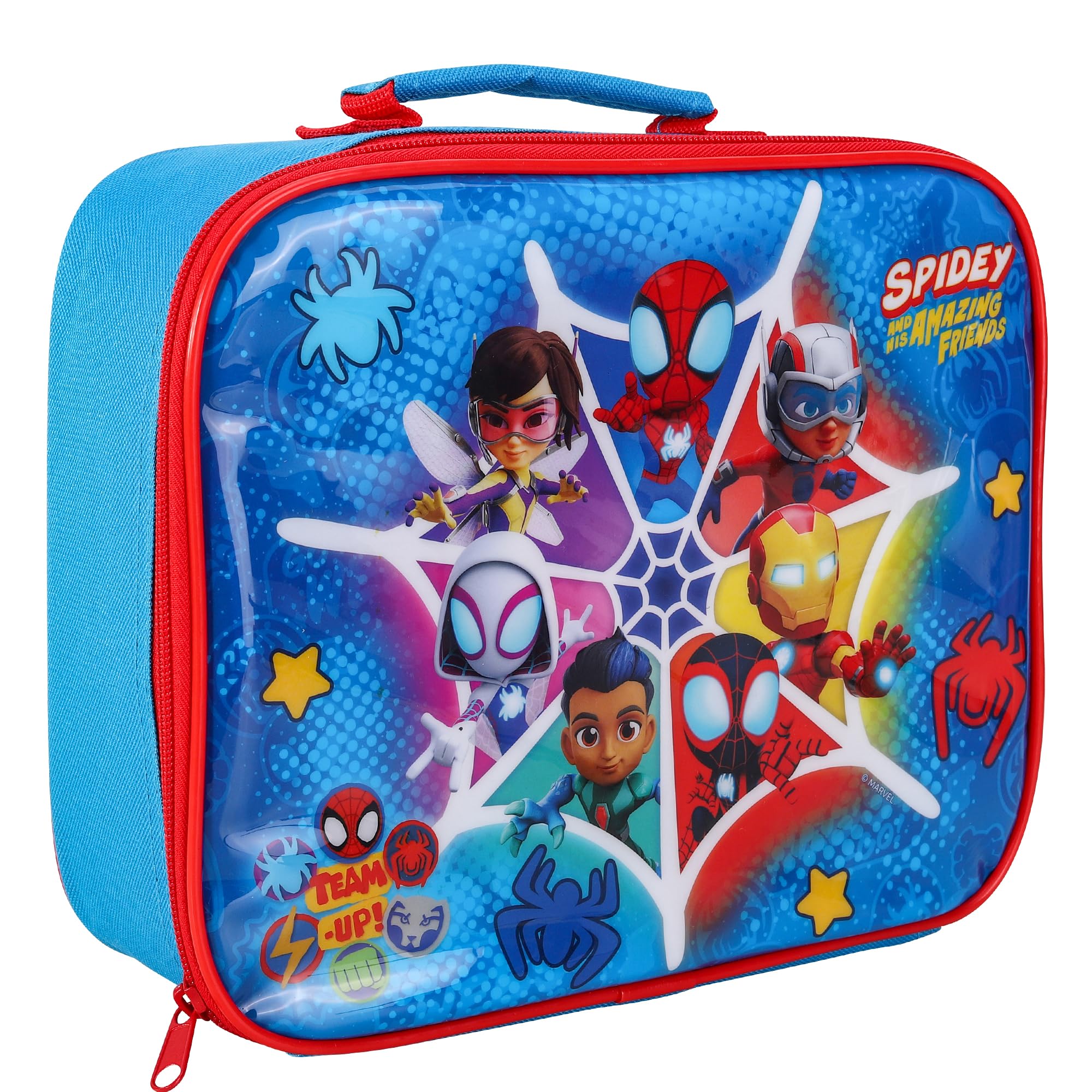 Stor Spidey and His Amazing Friends Insulated Lunch Box Bag for Boys and Girls, Perfect Size for Packing Hot or Cold Snacks for School and Travel, BPA Free