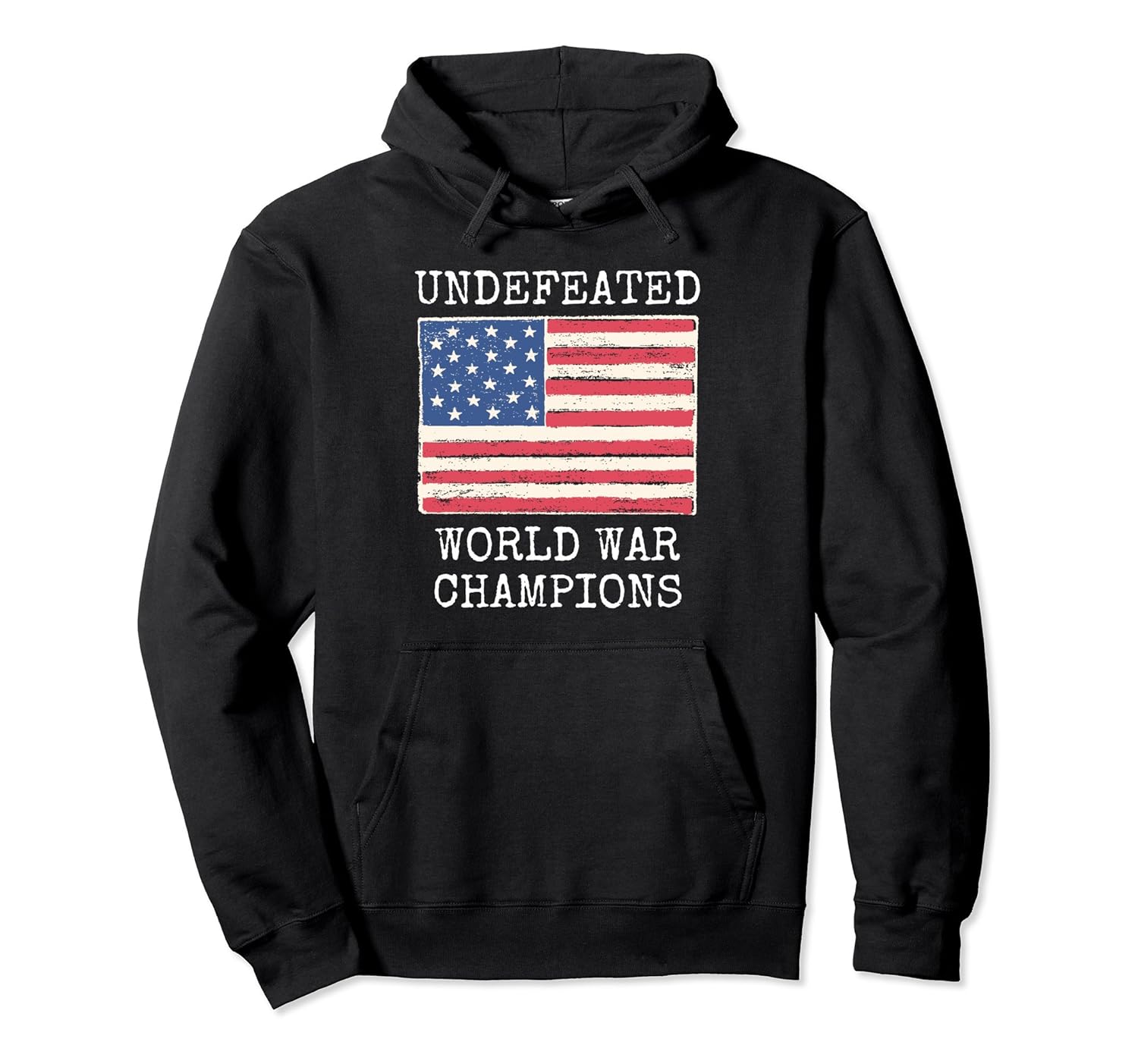 USA Patriotic Hoodie - Undefeated World War Champions Flag-anz