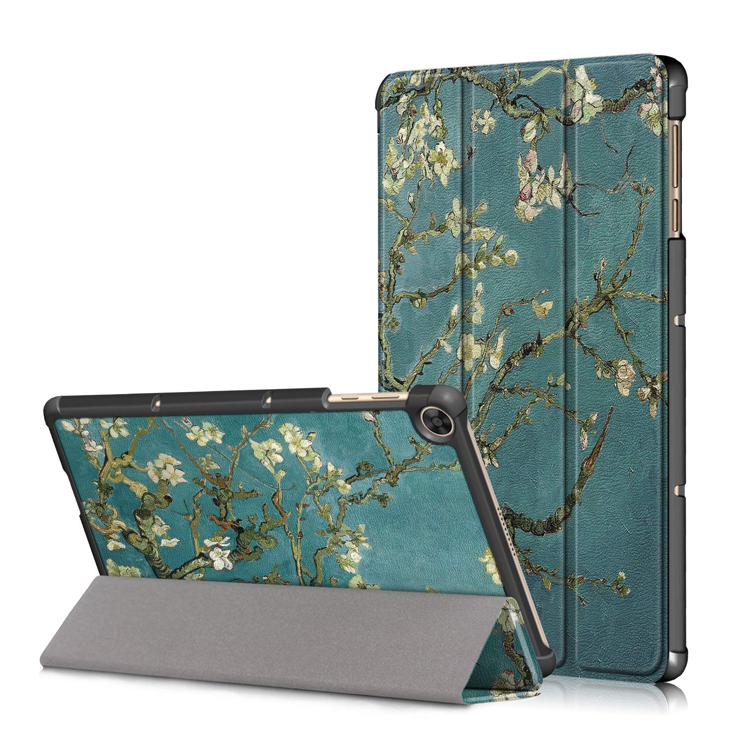 Bspring Cover Case Compatible with Huawei MatePad T10S / T10 2020, Ultra Thin Smart Leather Cover Case with Stand Function for Huawei MatePad T10 2020/T10S 2020，Apricot blossom