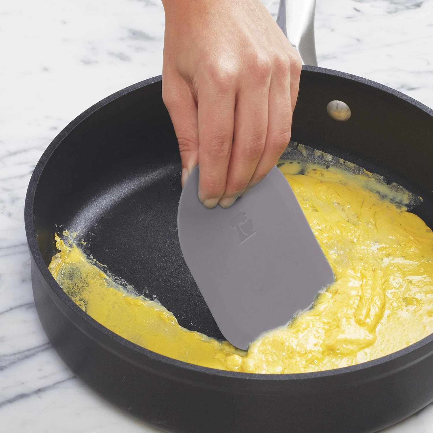 KitchenAid Gourmet Bowl Scraper, Set of 2, Aqua Sky/Sorm Grey: Kitchen & Dining