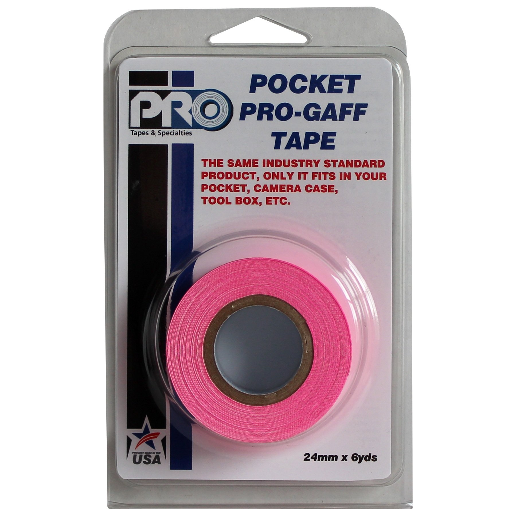 Pocket Pro-Gaff RS127RPPK25X5.4 25 mm x 5.4 m Fluorescent Matt Cloth Tape