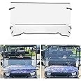HECASA Front Clear Folding Windshield Compatible with 2001-2008 Polaris Ranger 500 2x4 4x4 6x6 / 2007 Ranger 700 4x4 / 2009 Crew 700 / 2005-2007 XP 700 Flip Windscreen Replacement for TUCK100-0013