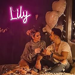 ATTNEON Neon Sign for Wall Decor, LED Lily Name