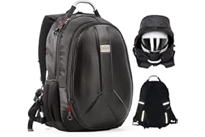 OG Original GetAway Motorcycle Backpack Waterproof, Man, Hard Shell, Large Capacity, Expandable 35L-45L, Motorbike Helmet Bag, Helmet Rucksack, Antitheft, Reflective, USB, Laptop
