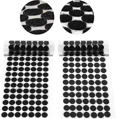 OFFCUP Self Adhesive Dots 504 Pairs Nylon Hook Loop Double Sided Pads Black