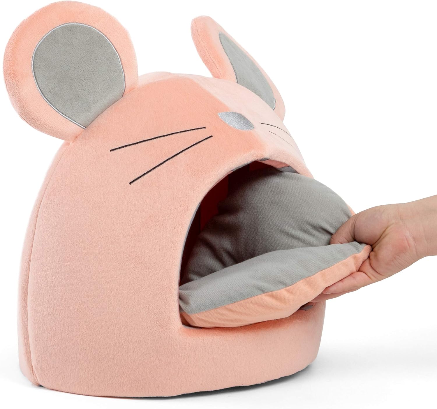 Best Friends by Sheri Novelty Pet Hut in Happy Camper Wheat - 360 Degree Coverage for Comfort and Security, Washable, for Pets up to 15lbs. : Pet Supplies