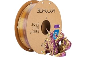 3DHoJor Silk PLA Filament 1.75mm Purple Gold Dual Color PLA 3D Printer Filament 2 in 1 Coextrusion 1KG Spool(2.2lbs) 3D Printing Filament Dimensional Accuracy +/- 0.03mm Fits for Most FDM 3D Printers