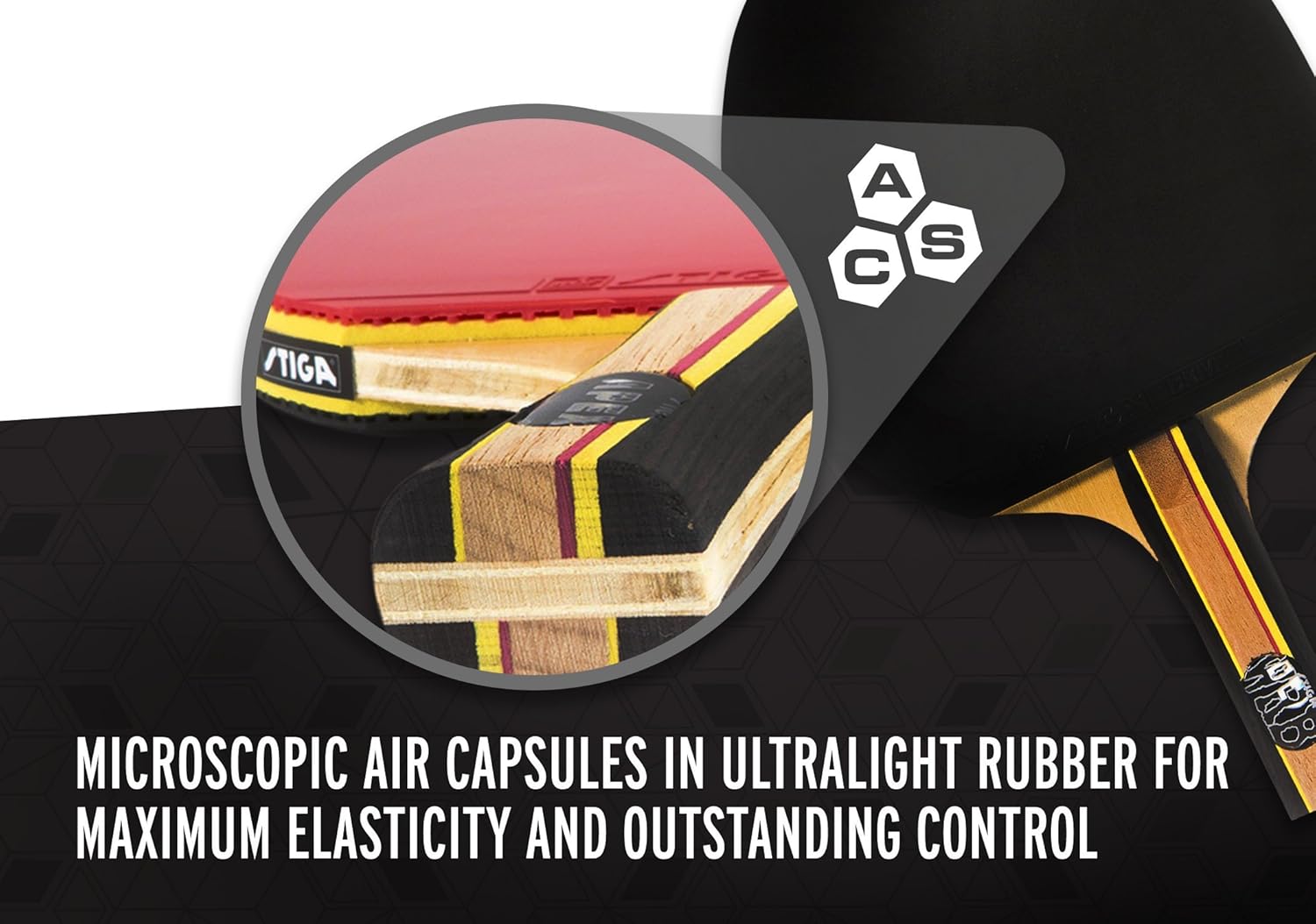 STIGA Apex Performance-Level Table Tennis Racket with ACS Technology for Increased Control : Ping Pong Paddle : Sports & Outdoors
