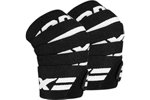 RDX Knee Wraps for Weightlifting, 78” Elasticated Straps Power Lifting Leg Press Support Gym Fitness Squats Workout Men Women