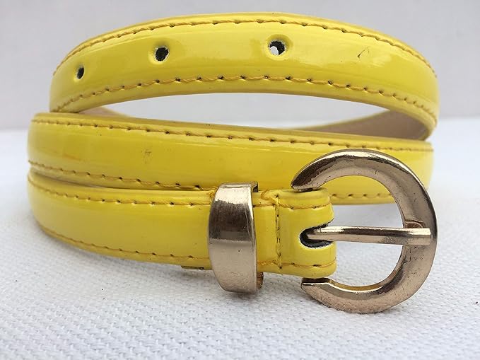 yellow designer belt