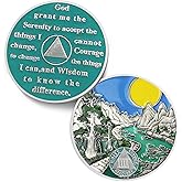 Sunlight 39 Year Sobriety Coin - Recovery 39 Year AA Coins - Serenity Prayer NA AA Chips and Medallions - 1-65 Prime Living Clean Sober Token - Narcotics Alcoholics Anonymous Gifts for Men Women