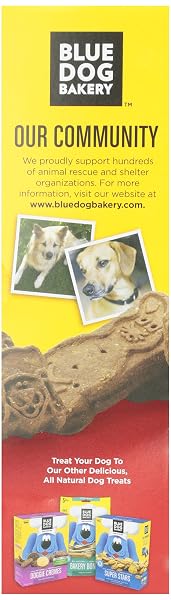 BLUE DOG BAKERY NATURAL LOW FAT PEANUT BUTTER & MOLASSES BISCUITS, 20 OZ