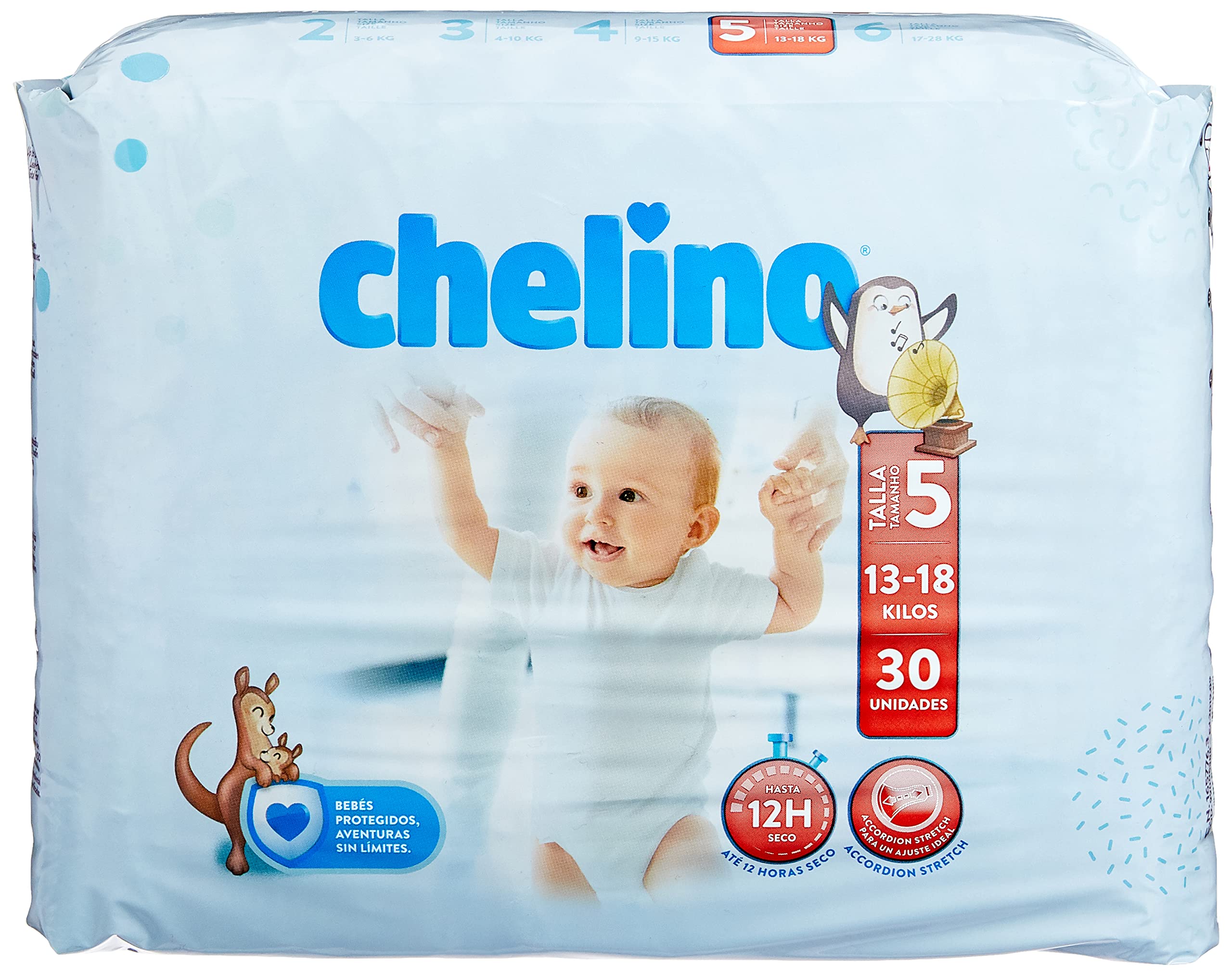 Chelino, Size 5, Pack of 6x30 (180 Diapers)