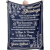 Retirement Gift for Woman, Retirement Gifts for Women Men 2026 - Retirement Throw Blanket 50"X60", Farewell Gifts for Coworkers, Going Away Goodbye Retired Gifts for Grandma Mom Teacher Nurse