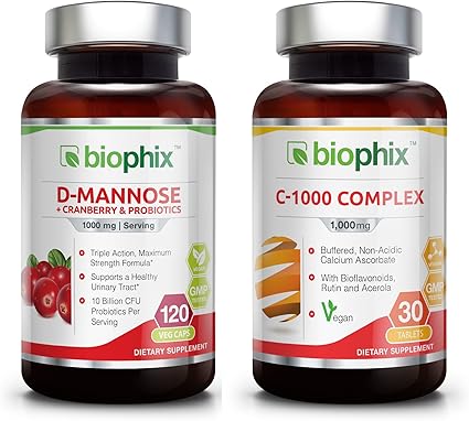 Amazon Com Biophix D Mannose Plus Cranberry Probiotics 1000 Mg