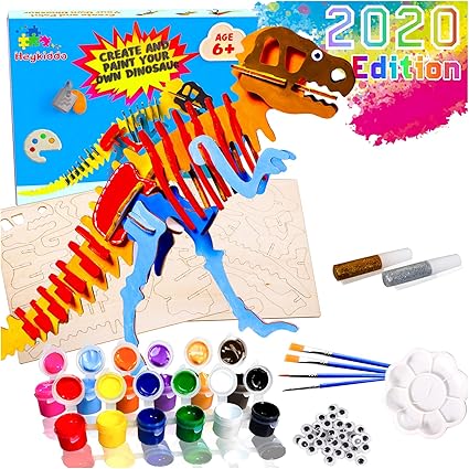 wooden dinosaur to paint