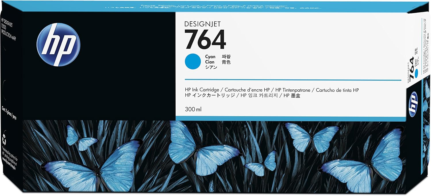 HP C1Q13A Ink Cartridges for DesignJet T3500/T3500 Production eMFP - Cyan