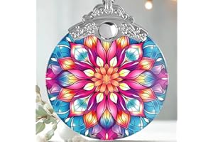 Jocidea Christmas Ornament, Lotus Design, Hanging Ornament, Glass Material, Holiday Decorations and Gifts Ideas