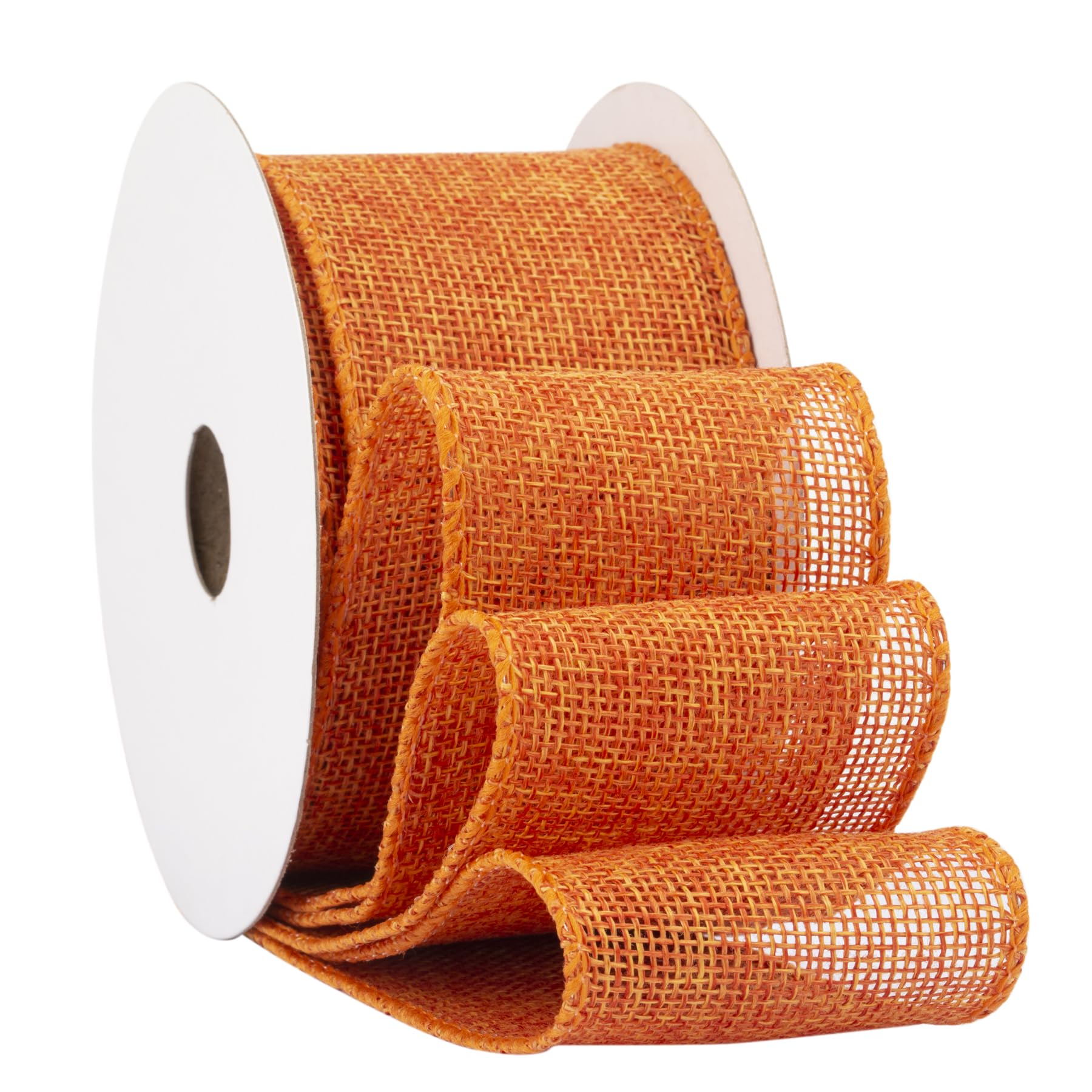Fondersy 9-Meter FireBrick Burlap Ribbon Wired Burlap Ribbon - 50mm Width for Gift Wrapping, Floral Arrangements, Wreath Making, and Christmas Decor