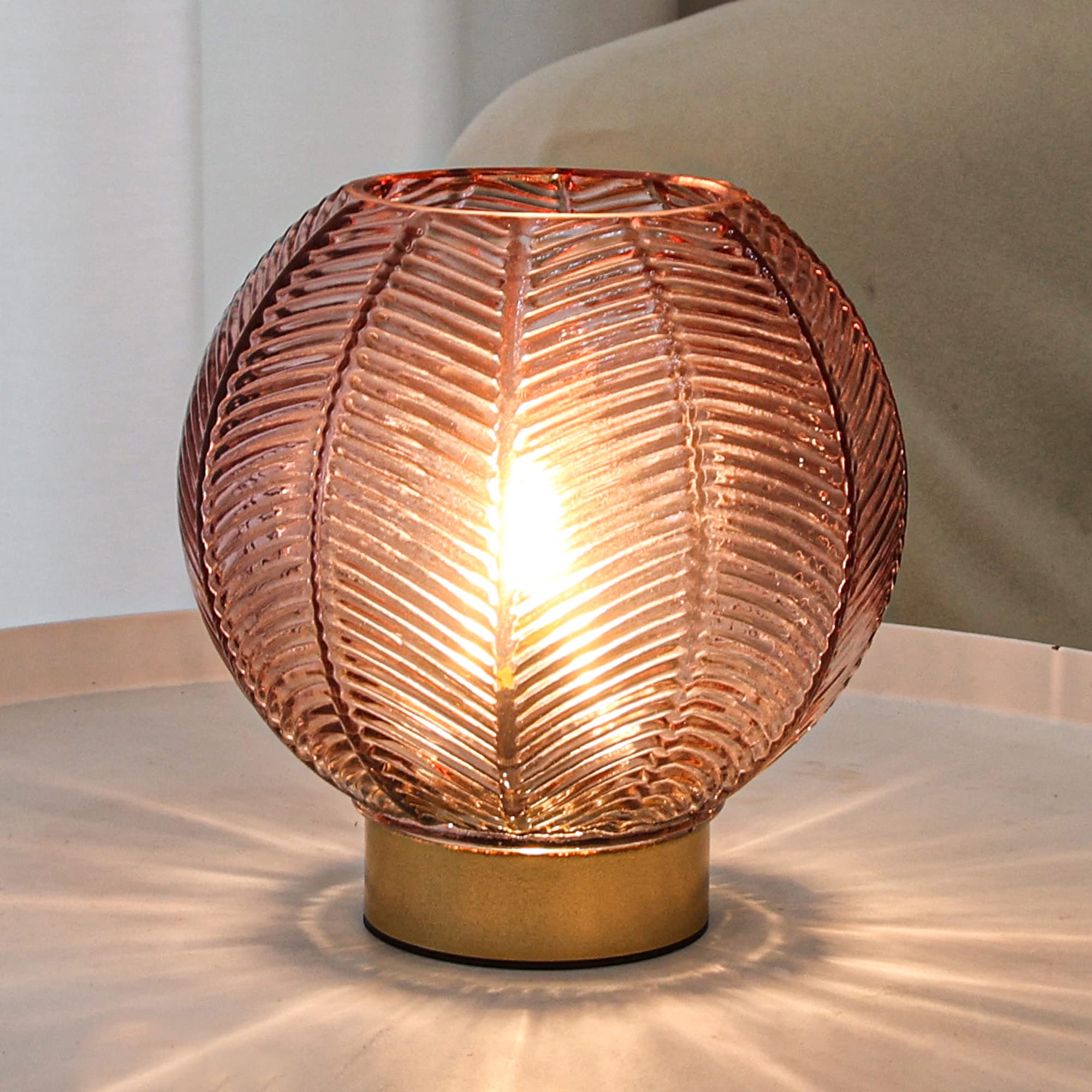 Photo 1 of LUSHARBOR Battery Powered Lamp, Cordless Table Lamps Battery Operated Lamp for Bedside Nightstand, Small Lamps for Living Room Decorative Table Bedroom-Red
