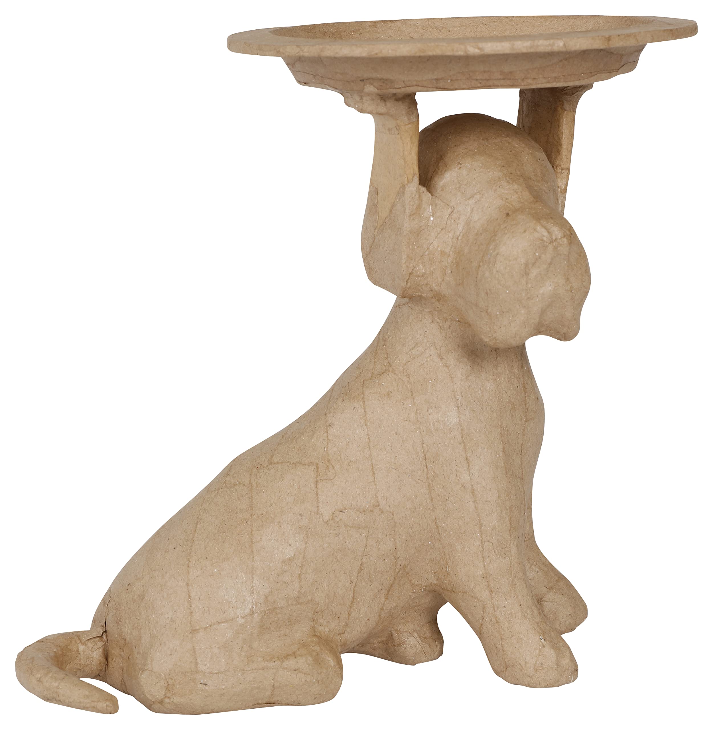 Decopatch AC903C - A tray support in the shape of a dog - Paper mache tray - Dimensions: 24x15x20.5cm