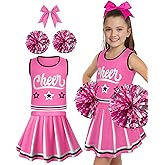 JenPen Cheerleader Costume for Girl, Cute Cheerleading Outfit Cheer Leader Dress for Halloween Cheerleader Gifts
