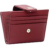 GEEAD Small Wallets for Women Slim Bifold Credit Card Holder Minimalist Zipper Coin Pocket