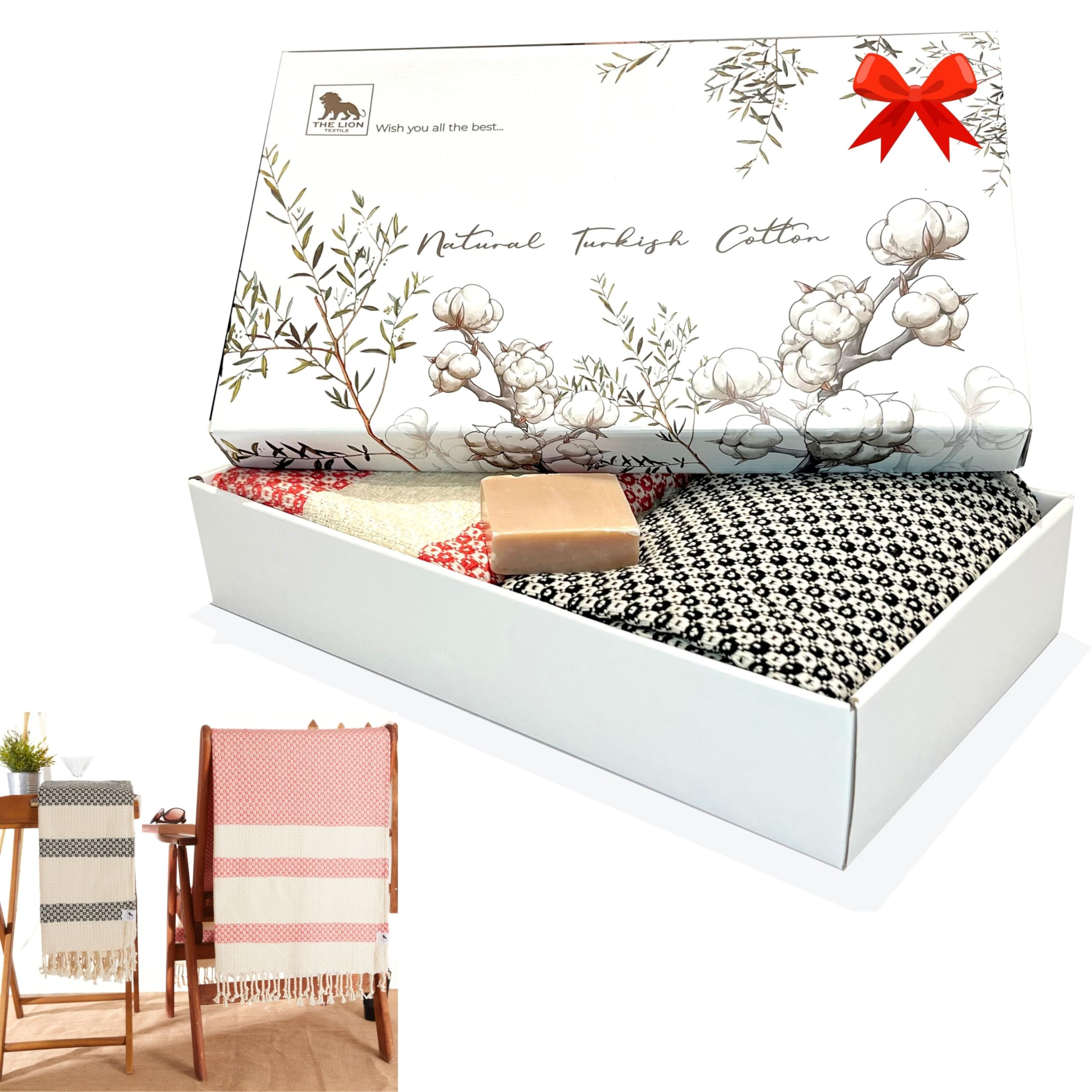 Beach Towel, Bath Towel-Luxurious Turkish Towels Set to Make You Feel Special with Unique Design. Lightweight, QuickDrying and Ultrasoft Beach Towels for Adults. Special Box Design. 2Pack 180x100cm