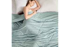 VK VK·LIVING Cooling Comforter Queen Size, Summer Cooling Blanket for Hot Sleepers and Night Sweats, Lightweight & Breathable Soft Summer Cool Quilt for Queen Bed (90"x90", Sage Green)