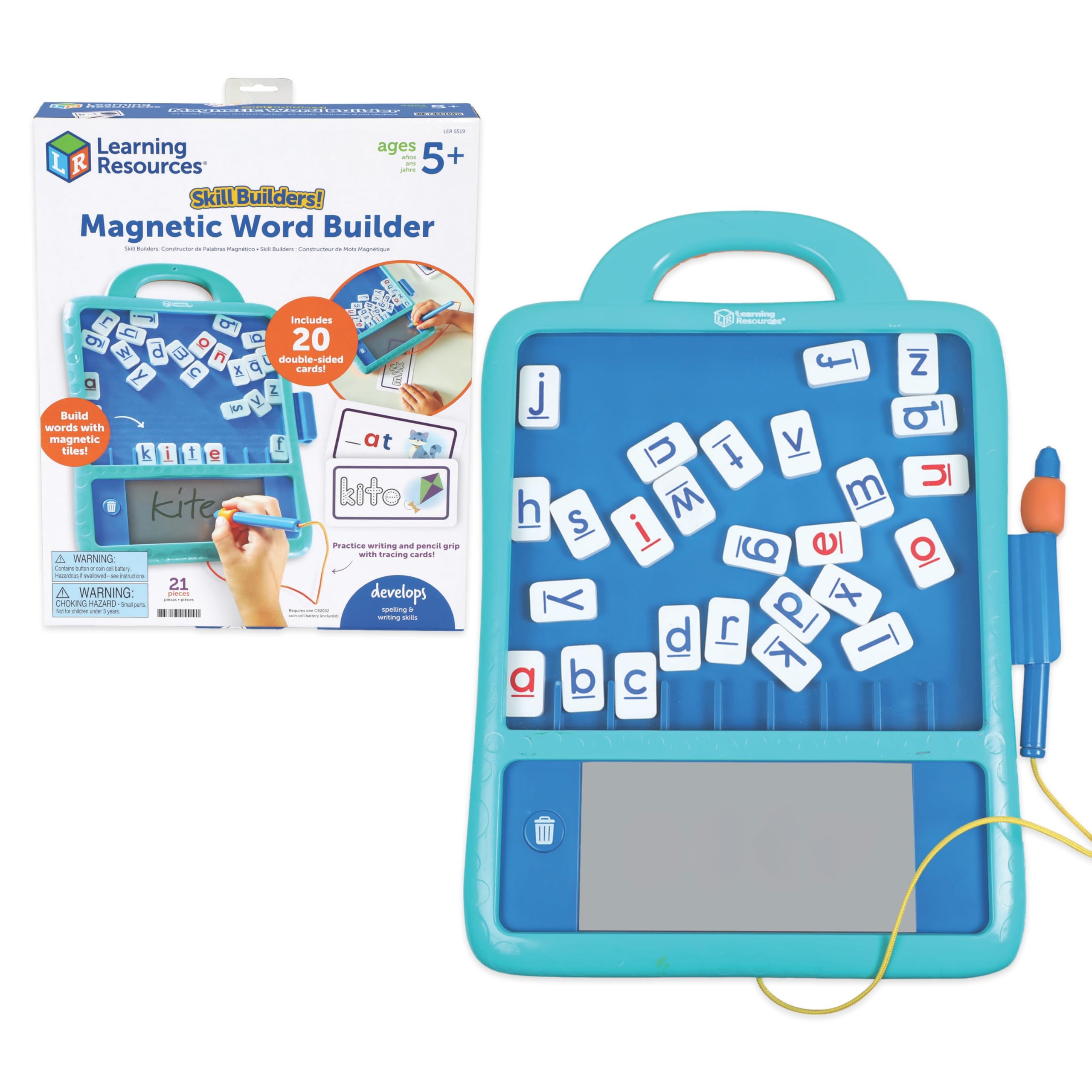 Photo 1 of **MISSING PIECES** Learning Resources Skill Builders Magnetic Word Builder, Learn to Read, Phonetic Alphabet, Puzzle Board, ABC Kids Games, Sensory Board For Kids, Fine Motor Skills, Birthday Gift