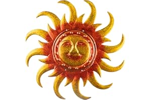 VZVXCC Large Metal Sun Wall Art Decor-3D Metal Wall Hanging Decoration for Indoor Outdoor,Sun Wall Metal Sculpture for Home Bedroom Living Room Office Garden Yard Patio
