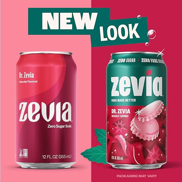 ZEVIA ZERO SUGAR SODA, DR. ZEVIA, 12 OZ CANS (24-PACK) – NATURALLY SWEETENED, ZERO CALORIE SUGAR FREE SODA – NON-GMO PROJECT VERIFIED, GLUTEN-FREE, VEGAN