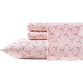 Wrangler - Queen Bed Sheets, Ultra-Soft & Lightweight Bedding with Matching Pillowcases, Lightweight Bed Set for All Season Comfort, Oeko-Tex Certified (Steer Skulls Pink)