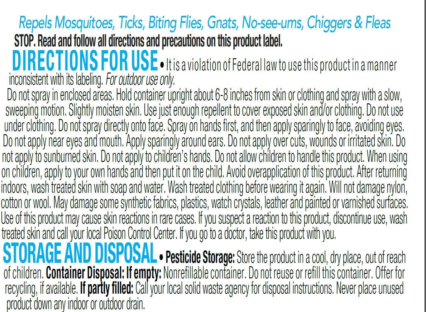 Cutter Skinsations Insect Repellent Pump Spray, 6-Ounce: Garden & Outdoor