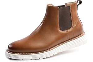 Cusolemore Chelsea Boots Mens Casual Dress Ankle Boots for Men, Men's Fashion Boots Lightweight Anti Slip EVA Rubber Outsole