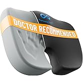 Everlasting Comfort Doctor Recommended Memory Foam Seat Cushion for Office Chairs & Car - Ergonomic Office Desk Accessories - Cushions for Tailbone Pain Relief, Sciatica (Black Upgraded, Large)