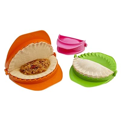 Zoie + Chloe 3-Piece Dough Press Set: Perfect for Dumpling, Calzone, Ravioli, Empanada, Turnover &amp; Pierogi