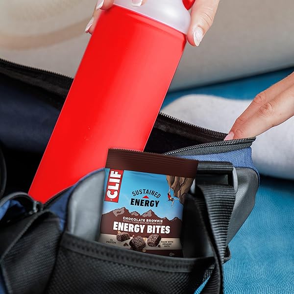 CLIF BAR ENERGY BITES – CHOCOLATE BROWNIE – MADE WITH ORGANIC OATS – 6G PLANT BASED PROTEIN – NON-GMO (5 PACKS)