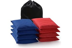 POTIVE Cornhole Bags Set of 8 Regulation Corn Hole Bean Bags for Cornhole Game, Professional Weather Resistant Corn Hole Bags with Tote Bag