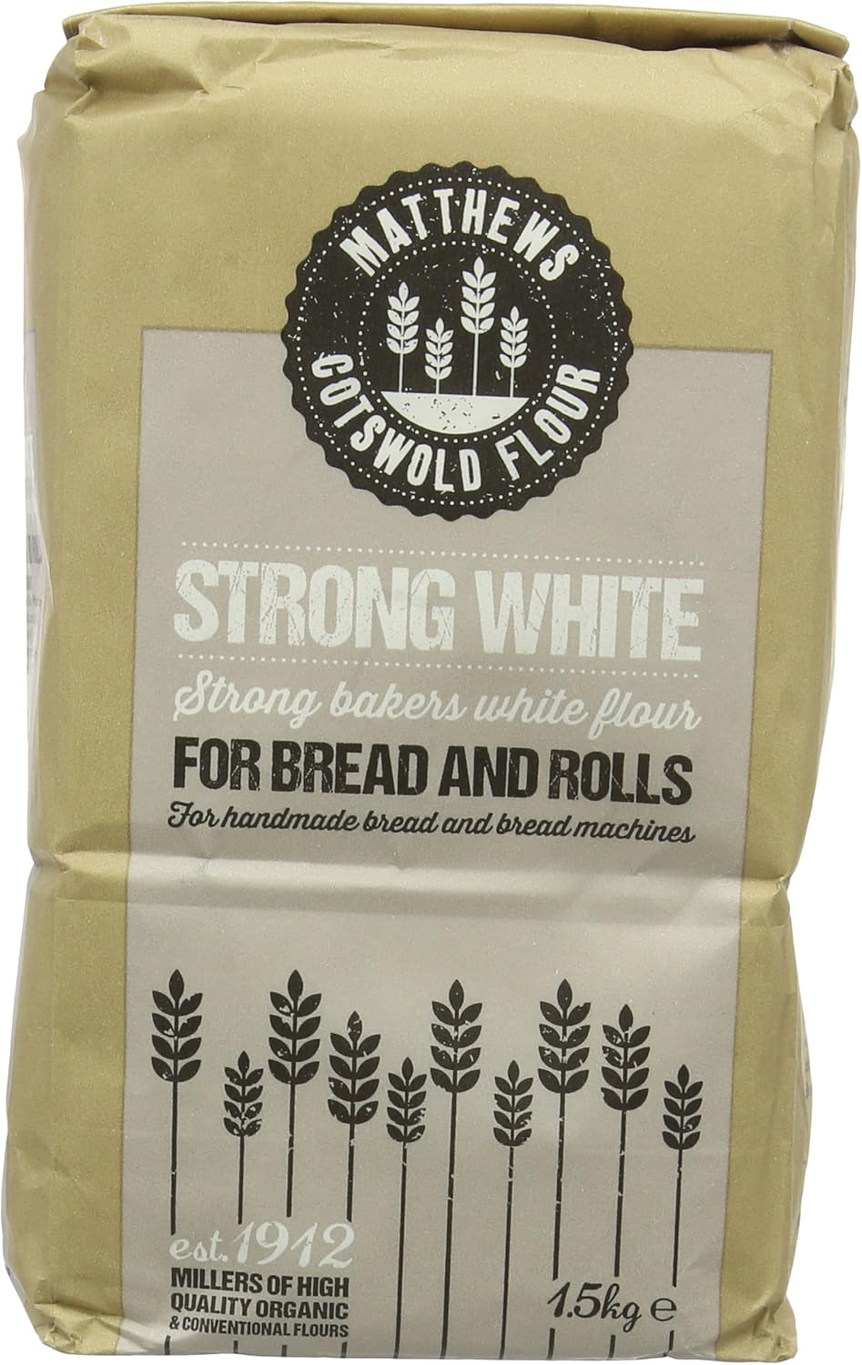 Matthews Cotswold Strong White Flour 1.5 kg (Pack of 5) Amazon.co.uk