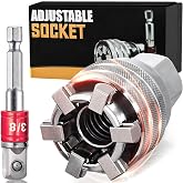KEWAYO Universal Socket, Super Socket Fits for Standard 10 to 19mm, Metric 3/8 to 3/4in, Tool Gifts for Men/Dad/Father/Husband, Christmas Fathers Gift