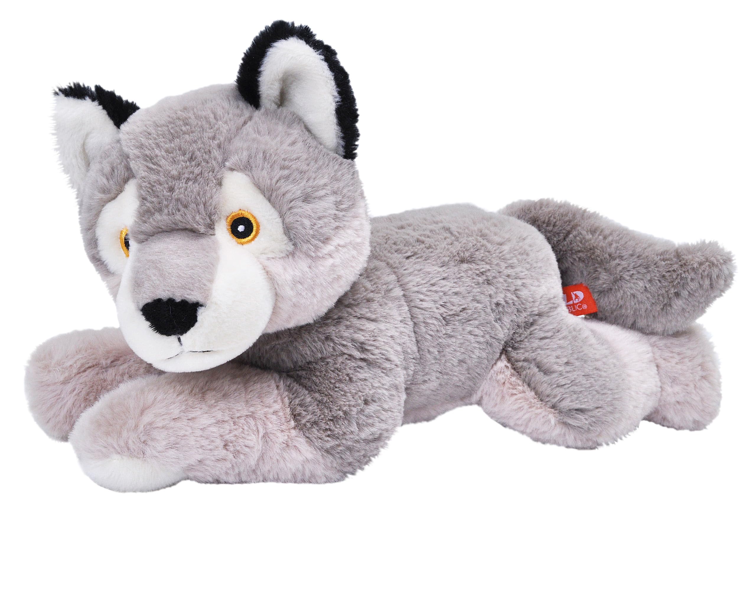 Wild Republic EcoKins Wolf Stuffed Animal 12 inch, Eco Friendly Gifts for Kids, Plush Toy, Handcrafted Using 16 Recycled Plastic Water Bottles