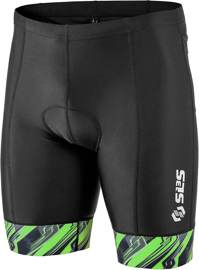SLS3 Triathlon Shorts Mens Tri Short Triathlete Shorts 4 Pocket Black FRT