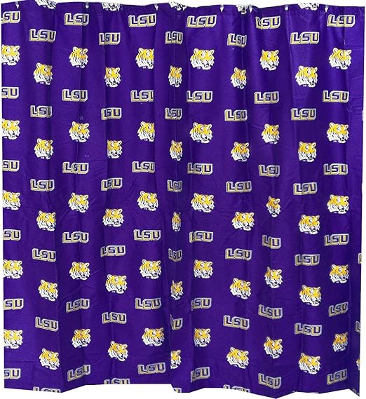Amazon Com College Covers Lsu Tigers Shower Curtain Cover 70 X