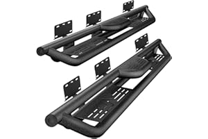 PZ 6" Running Boards Compatible with 2019-2025 Dodge Ram 1500 Crew Cab New Body Style Black Heavy Duty Carbon Steel Drop Down Side Steps(Only for Ram 1500 Step Bars New Body Style)