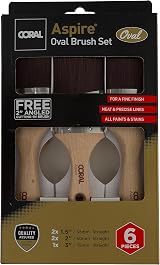 CORAL Coral 31749 Aspire 6 Piece Oval Paint Brush Set 1.5 view 2