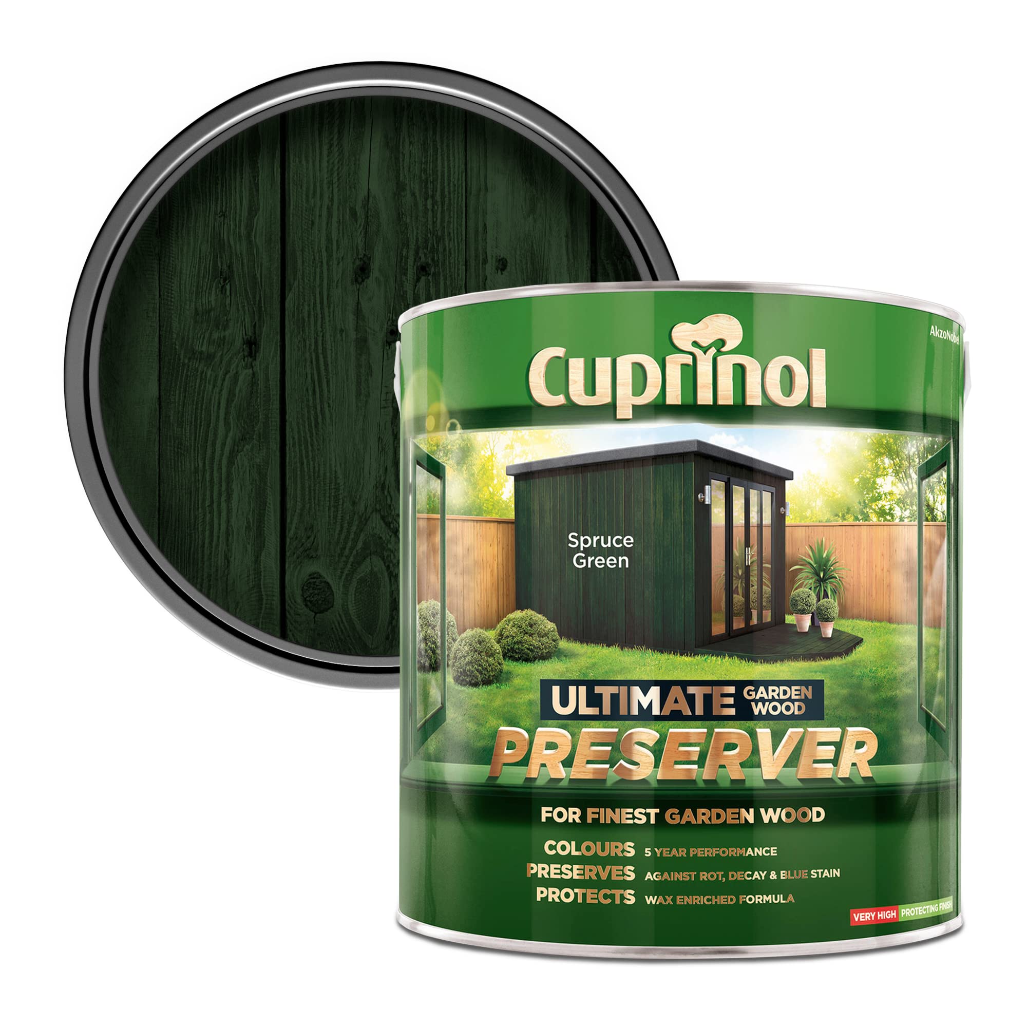 Cuprinol CUPGWPRESG4L 4L Ultimate Garden Wood Preserver - Spruce Green